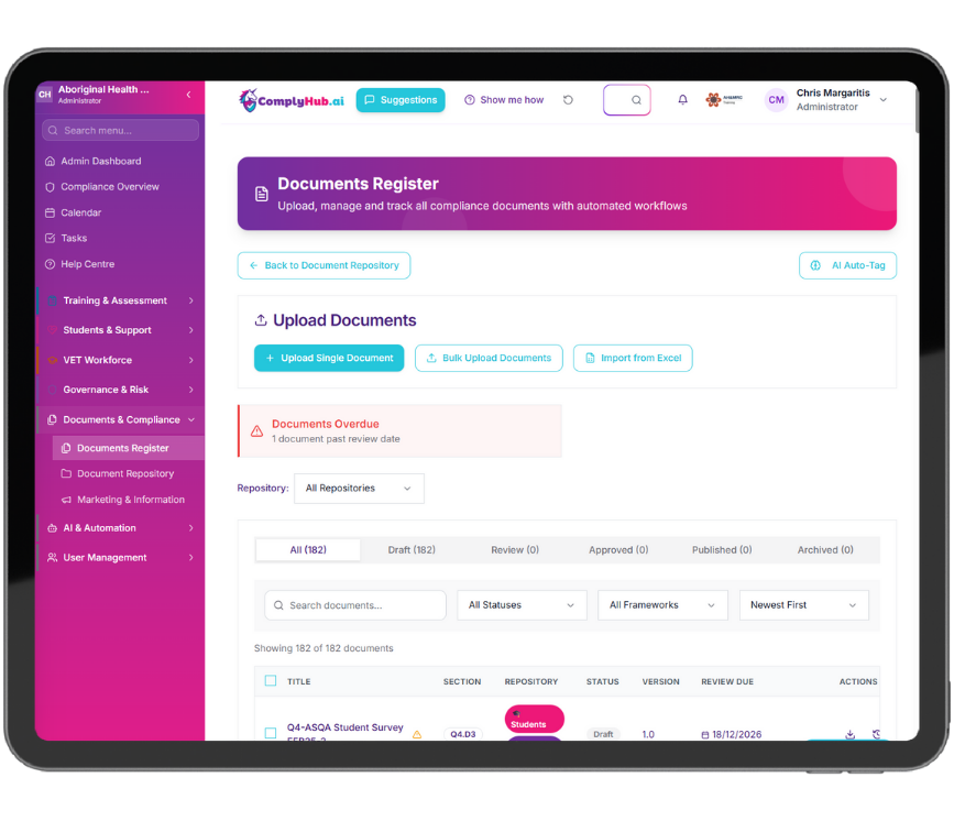 RTO Compliance Software | ComplyHub by Vivacity | Vivacity